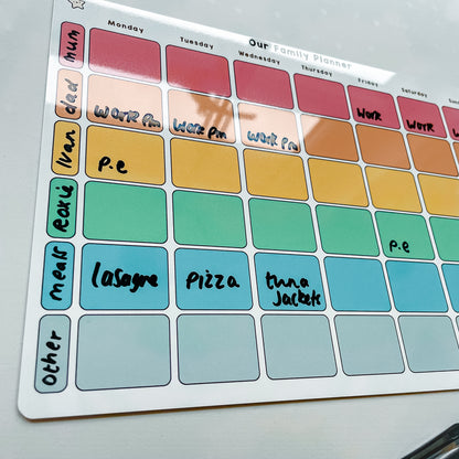 Weekly Family Planner Whiteboard