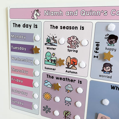 Childrens Simple Days Calendar (Pinks)