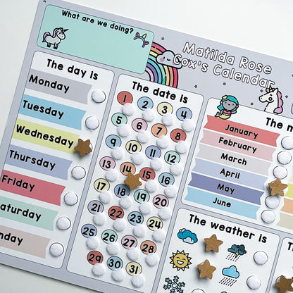 Children's Pastel Unicorns Calendar