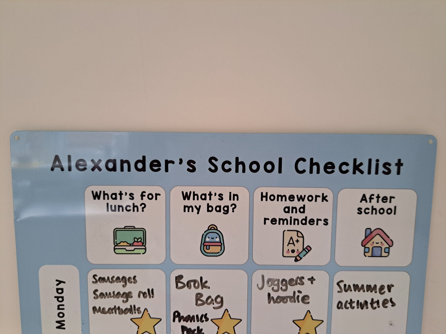 School Routine Checklist