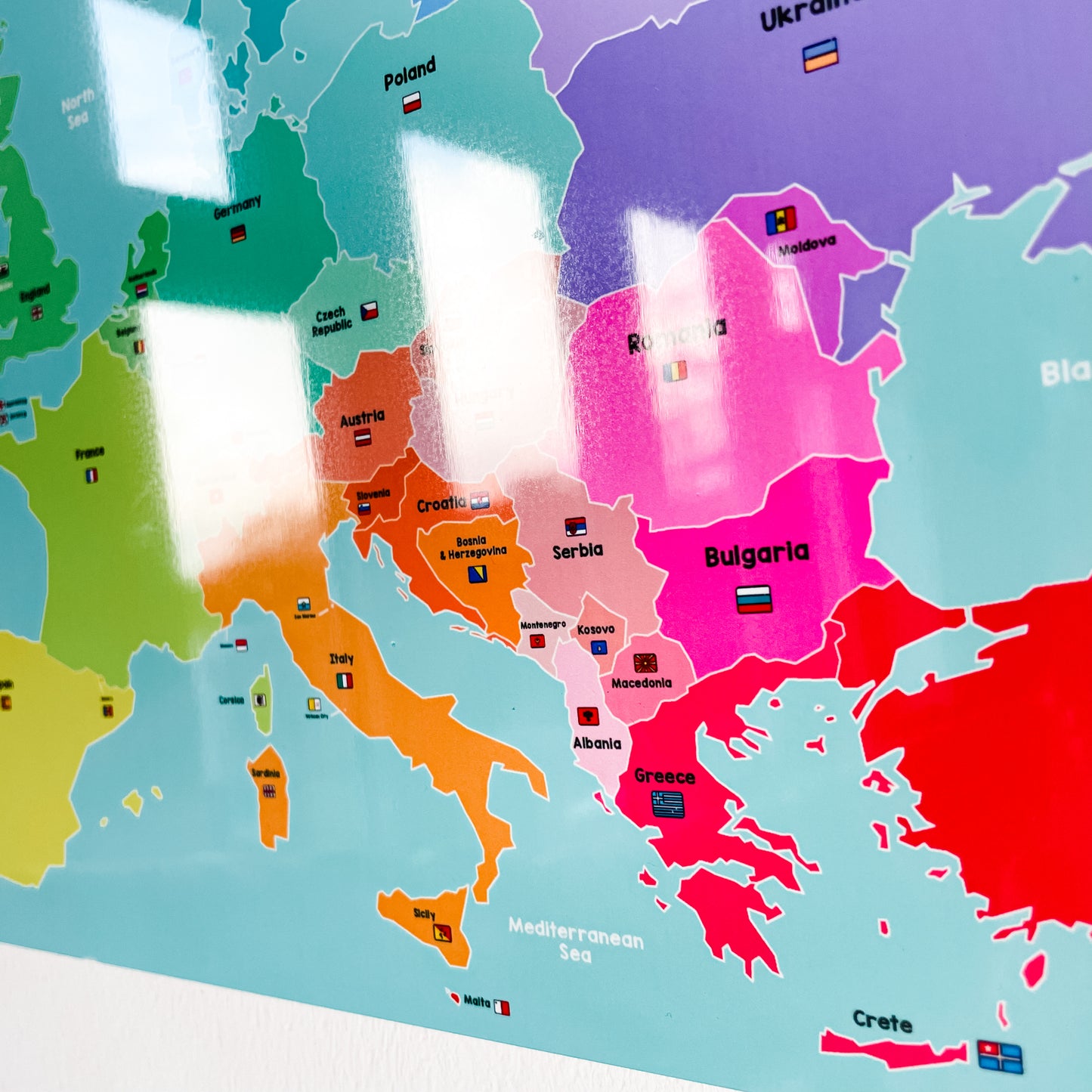 Europe Map Aluminium Whiteboard