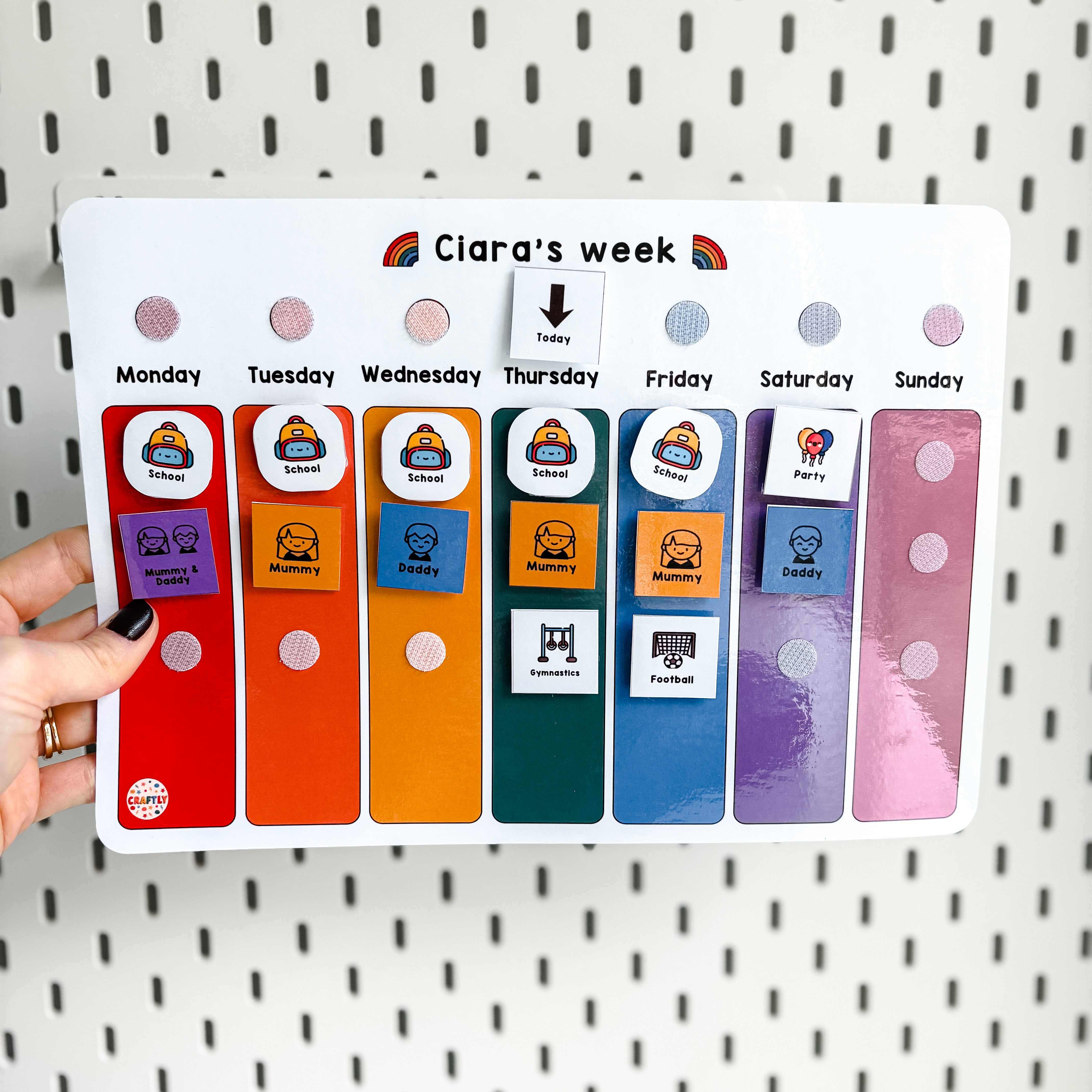 Good Visual Weekly Plan EDITABLE Visual Weekly Planner – Craftly Ltd