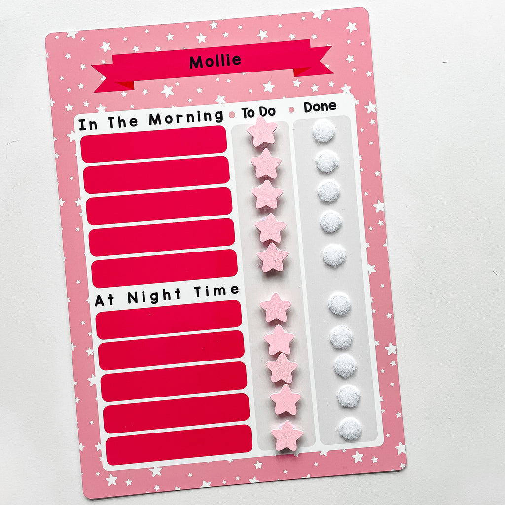 Stars To Do List Chores Chart Whiteboard (CHOOSE YOUR COLOUR ...