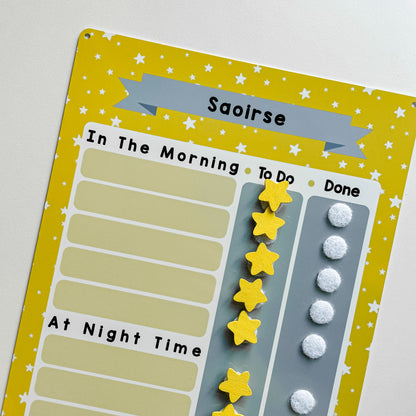 Stars To Do List Chores Chart Whiteboard (CHOOSE YOUR COLOUR!)