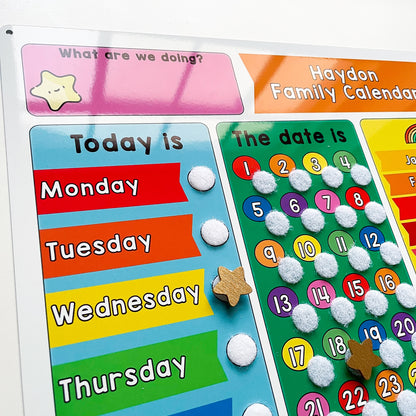 Children's Rainbow Calendar