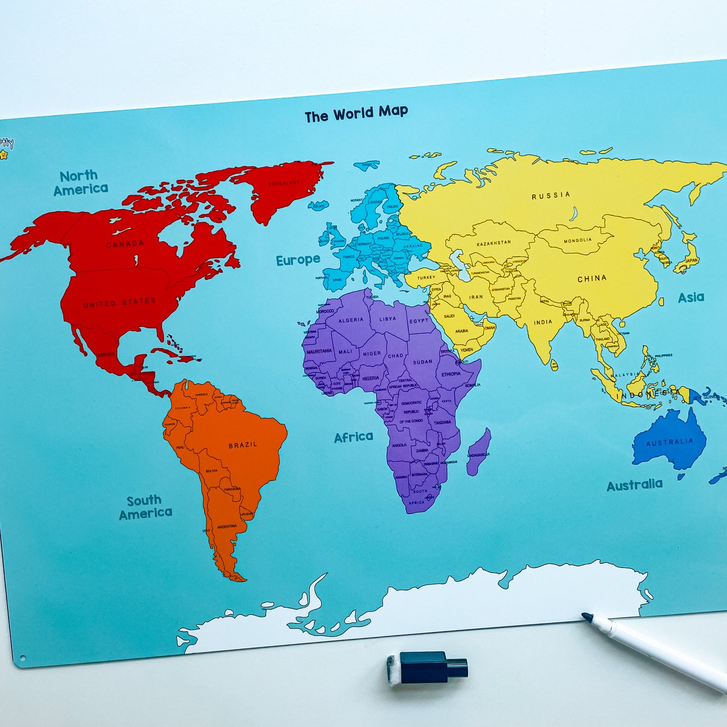 The World Map Aluminium Whiteboard