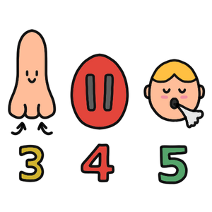 Exhale focused breathing