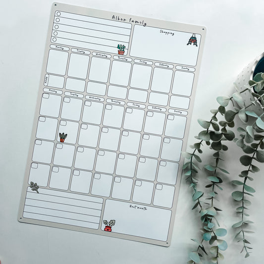 Plants Family Monthly Planner