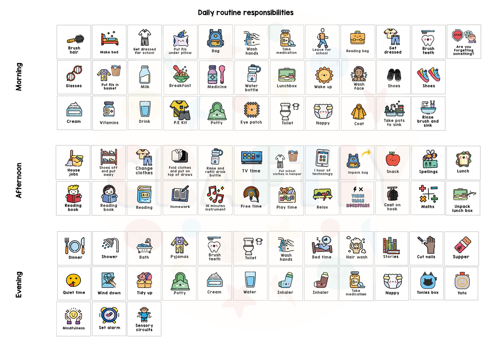 Kids Daily Routine Star Chart β Craftly Ltd