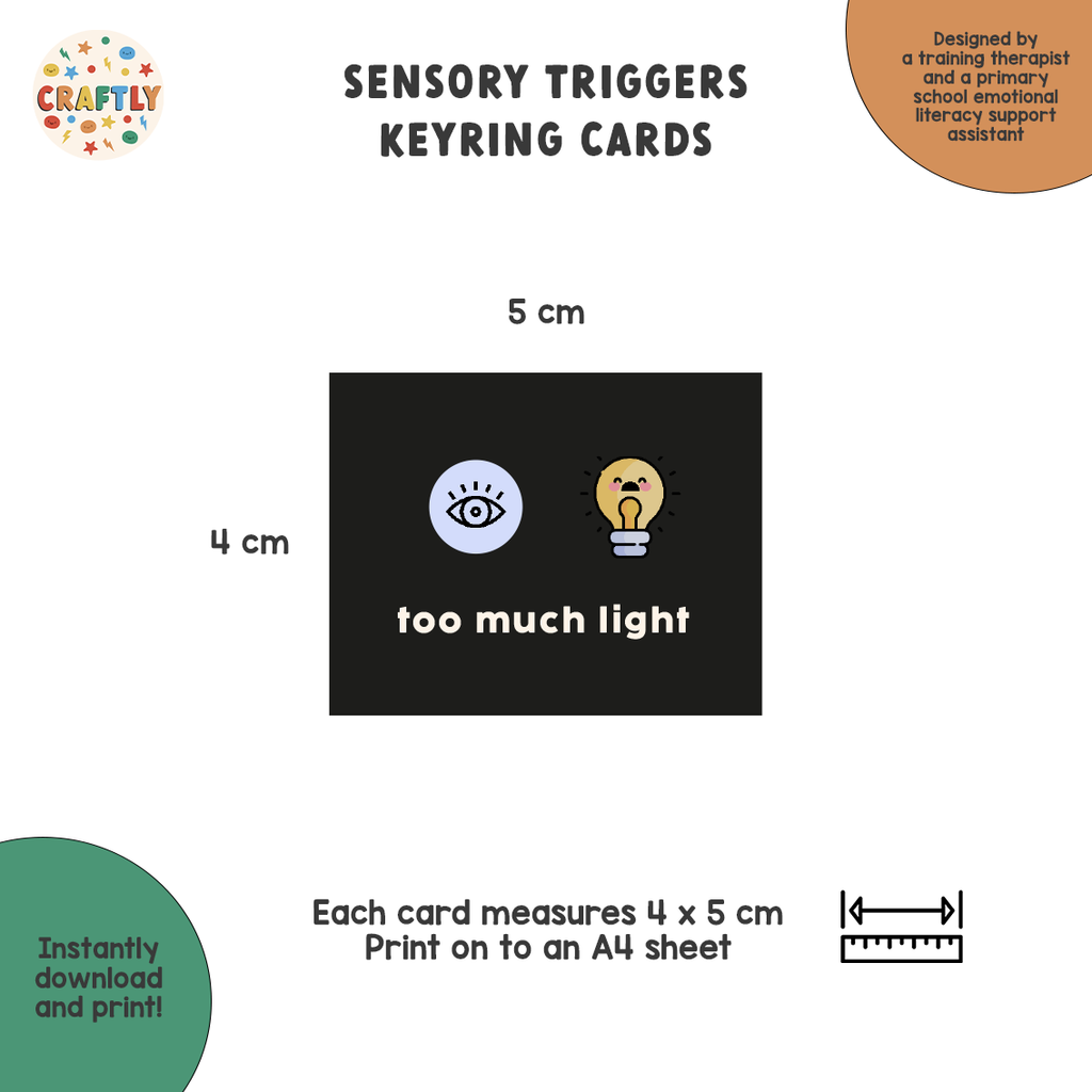 Trigger Sorting Cards PRINTABLE Sensory Triggers Communication Cards – Craftly Ltd