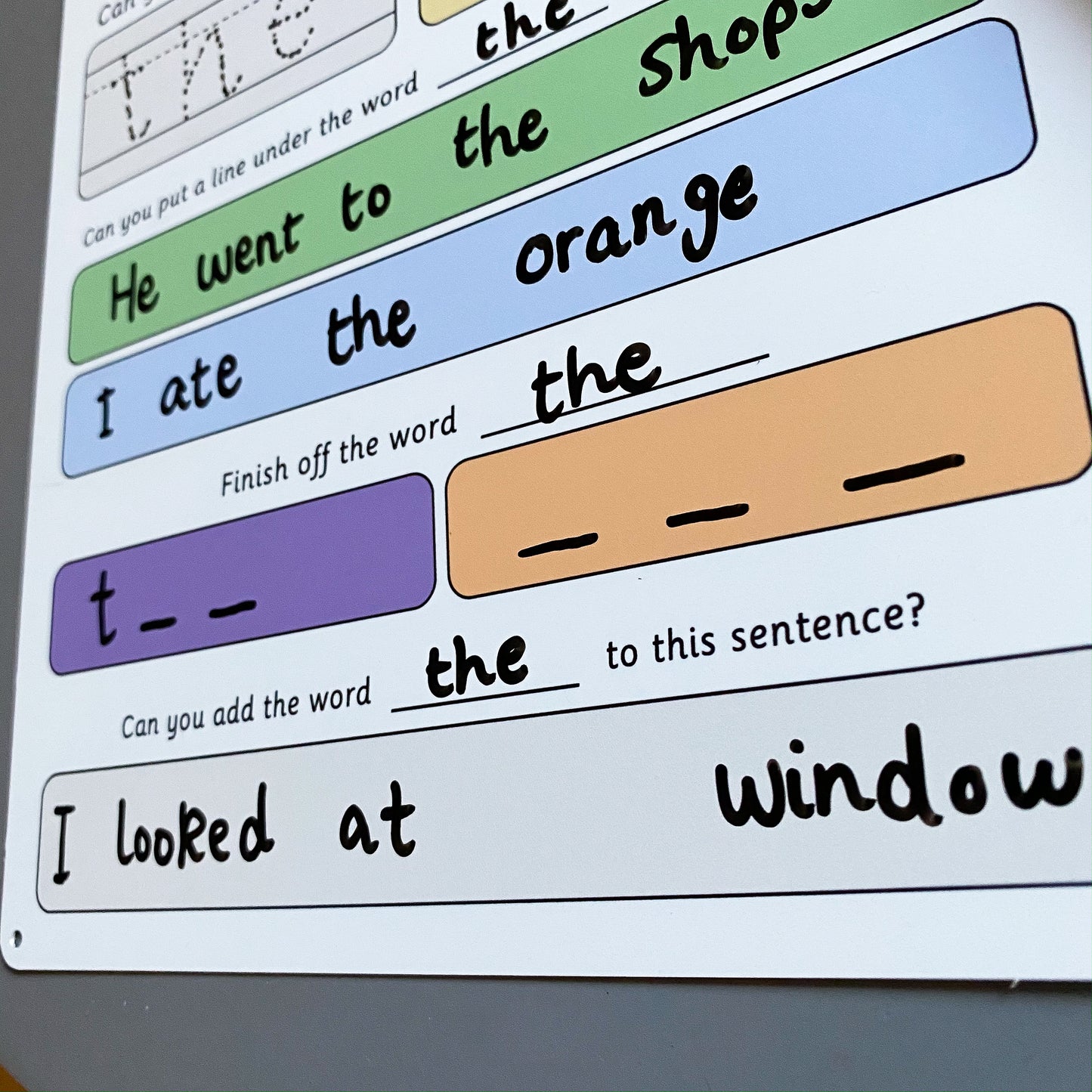 High Frequency Words Practise