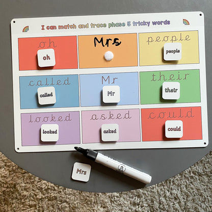 Phase 5 Tricky Words Matching Mat