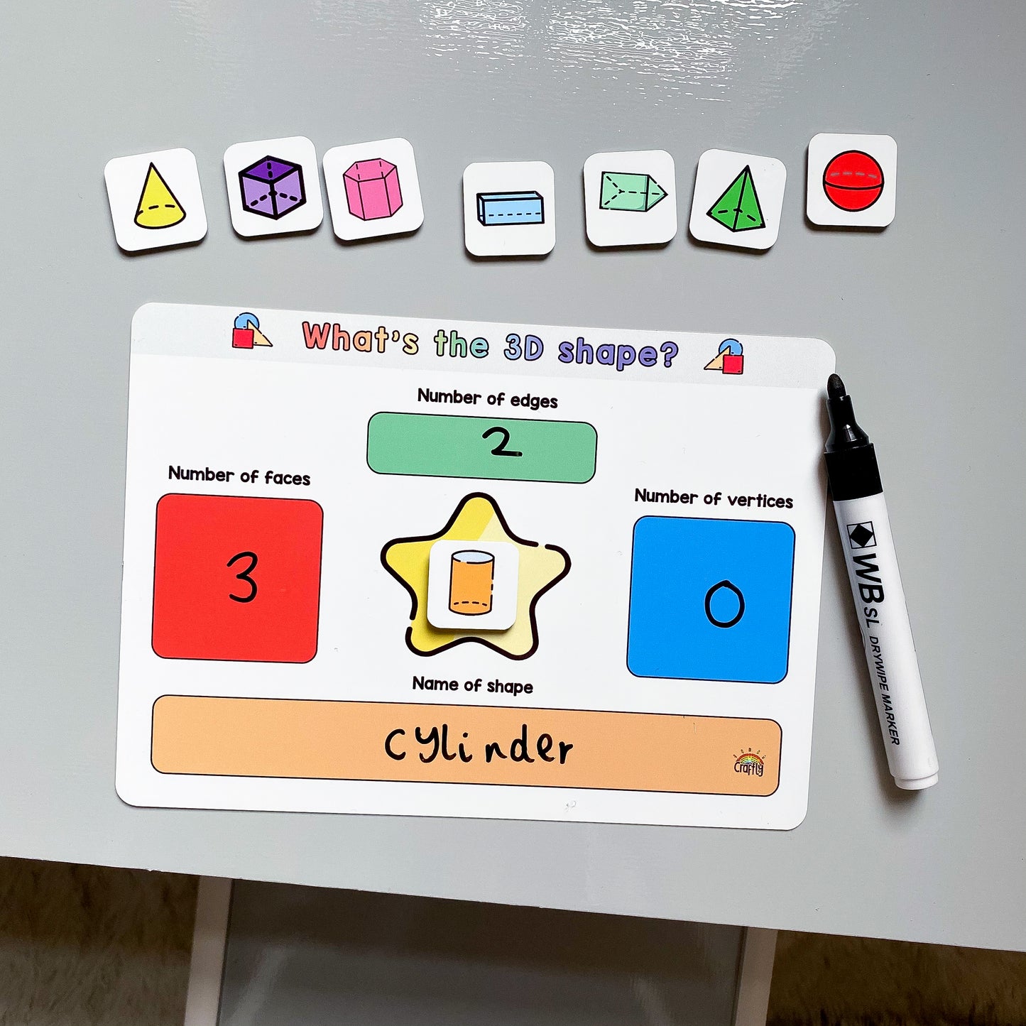 What is the 3D Shape? Learning Board
