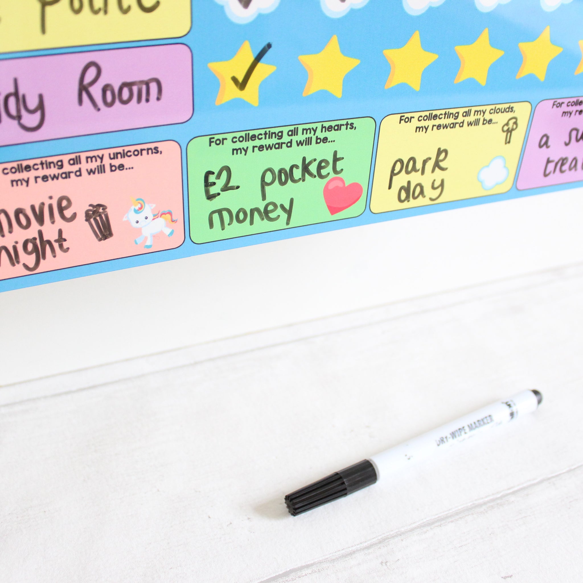 Unicorn Reward Chart Whiteboard – Craftly Ltd