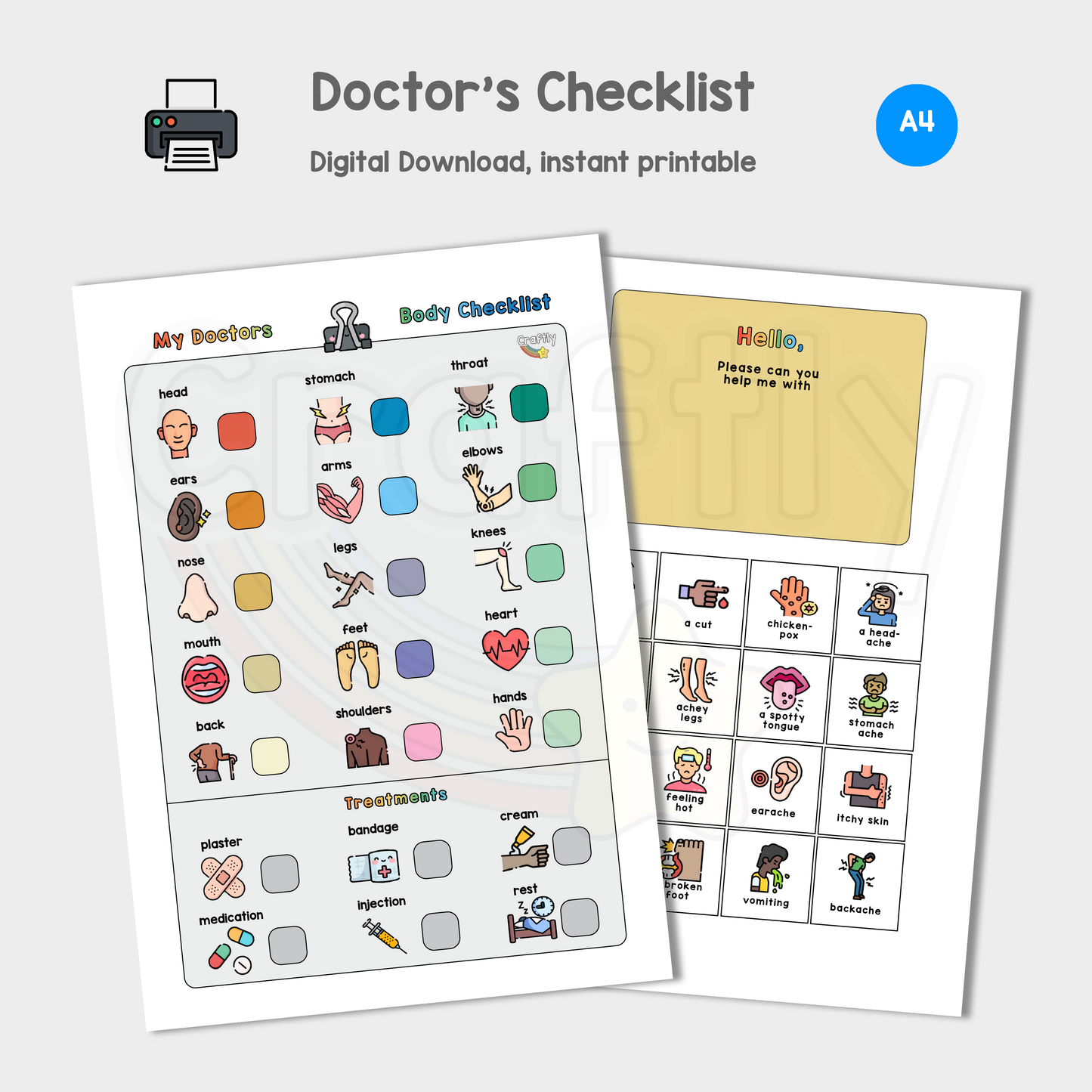PRINTABLE Doctor's Checklist Roleplay