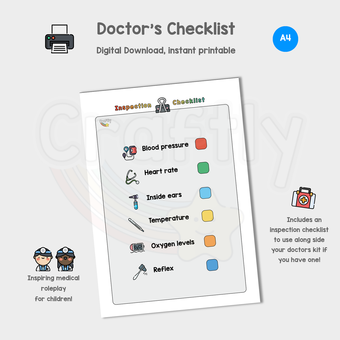 PRINTABLE Doctor's Checklist Roleplay