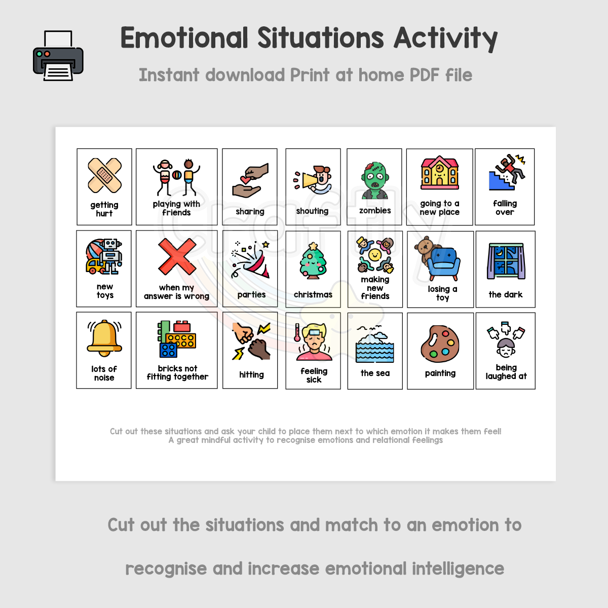 PRINTABLE Emotional Situations Activity