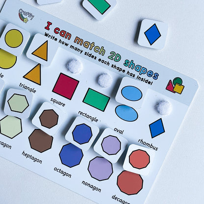 2D Shapes Matching Board