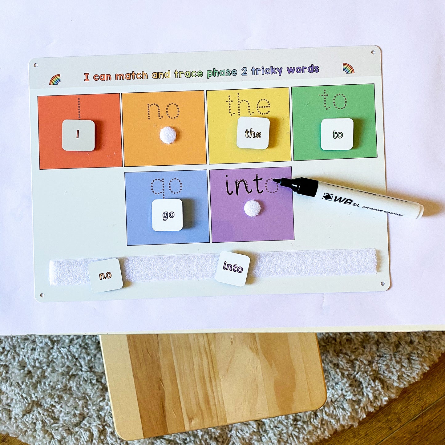 Phase 2 Tricky Words Matching Mat