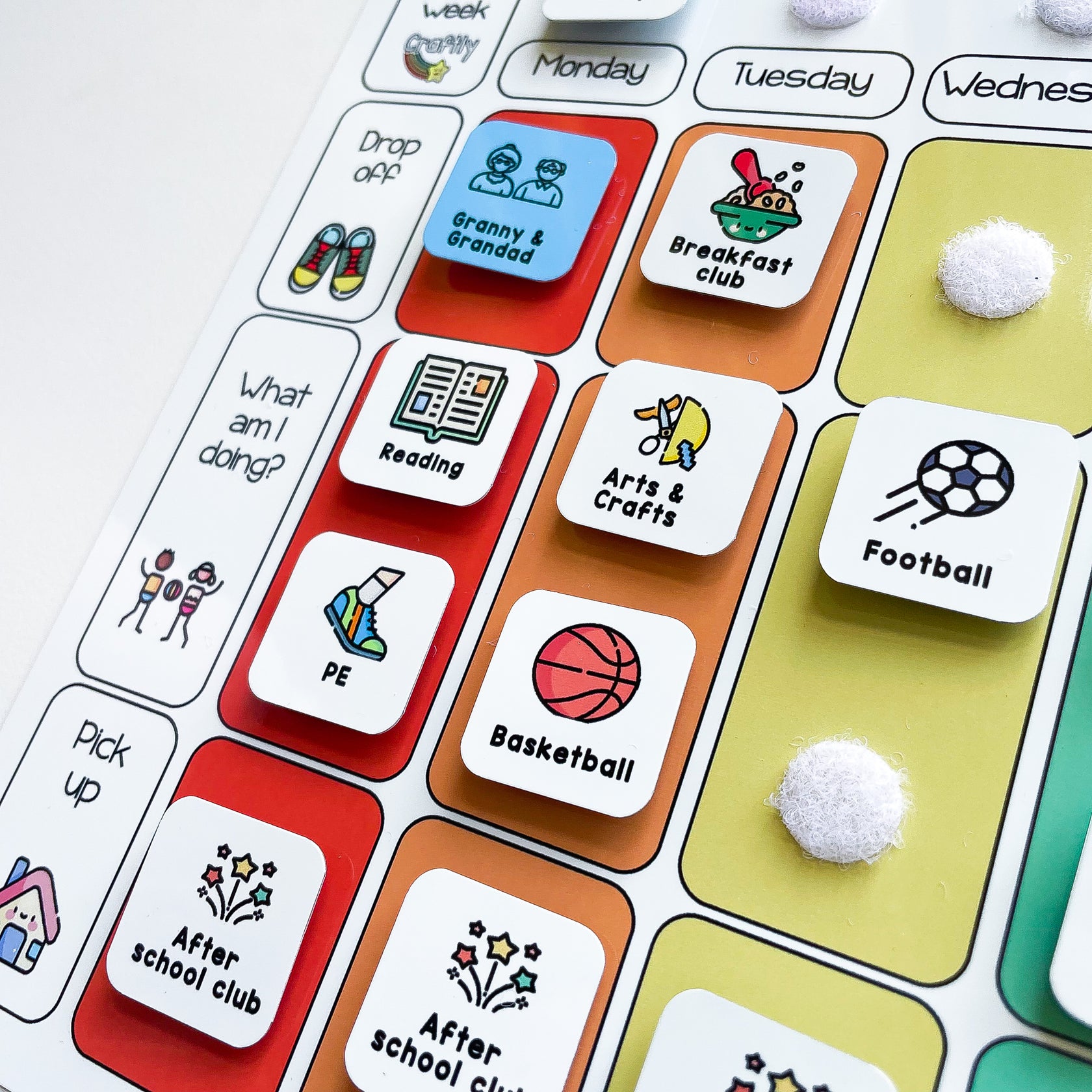 Children's Weekly Planner Drop off / Pick Up – Craftly Ltd