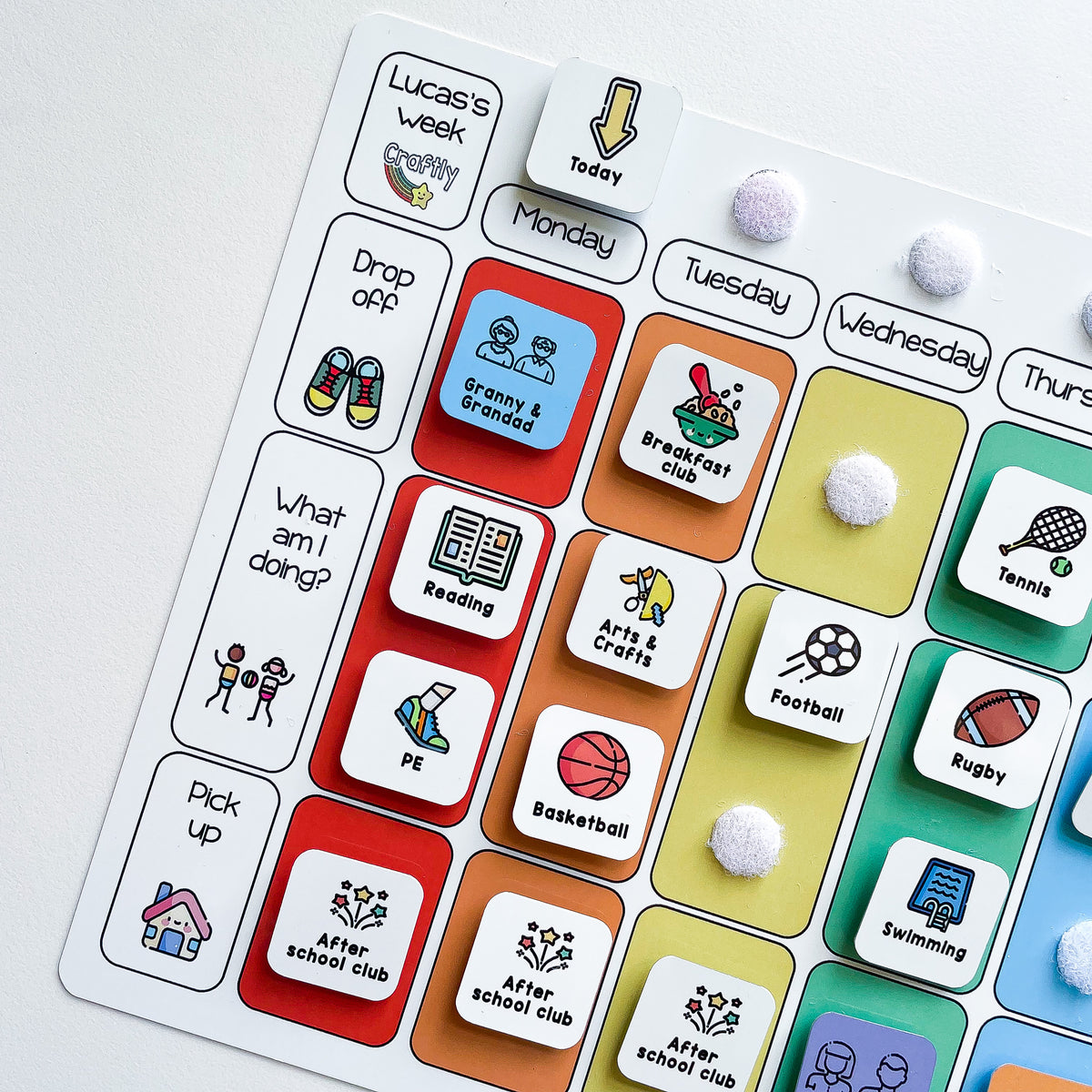 Children's Weekly Planner Drop off / Pick Up – Craftly Ltd