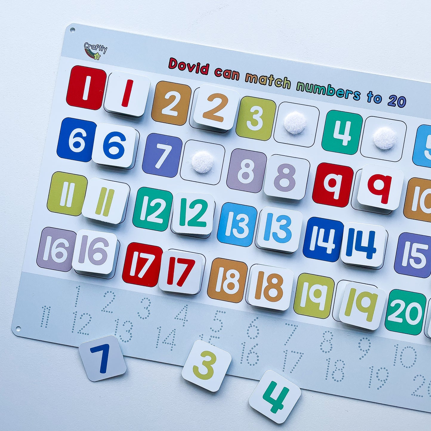 Numbers 0-20 Matching Mat