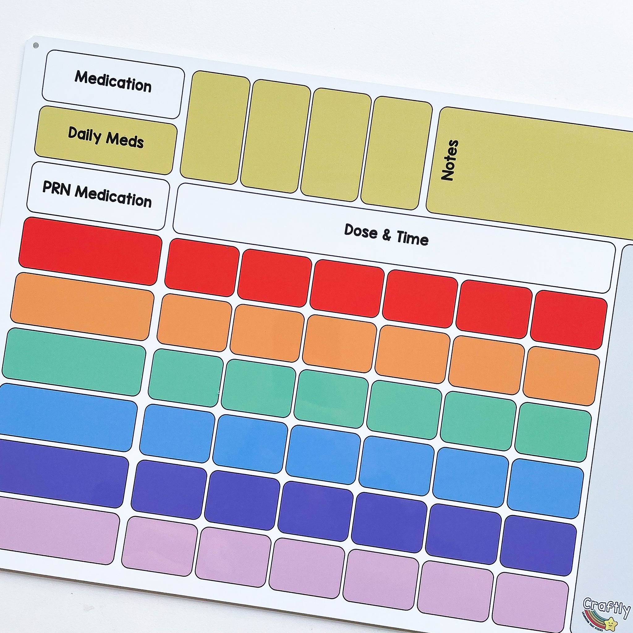 Medication Reminder Chart Craftly Ltd