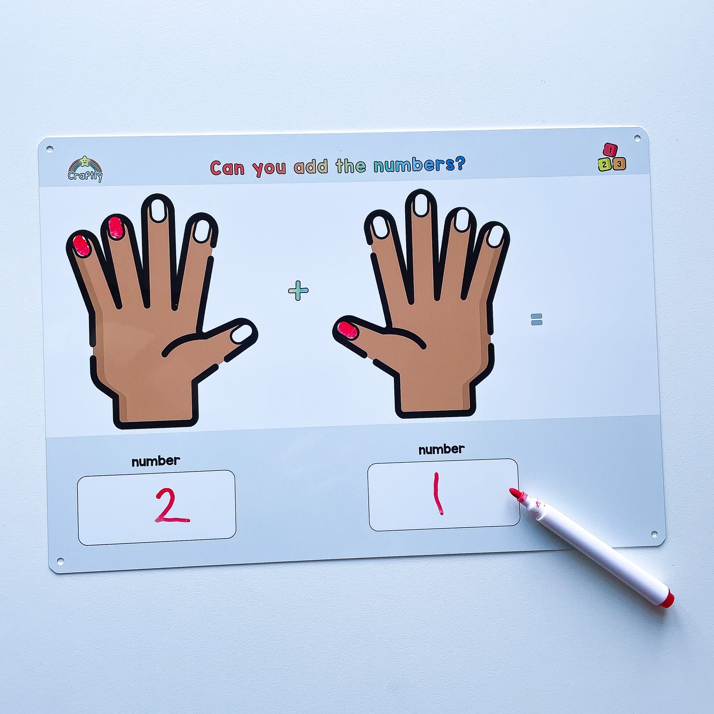 Learning to Count Fingers Whiteboard