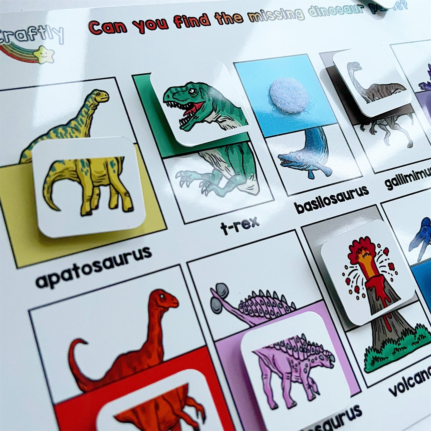 Dinosaur Matching Puzzle Mat
