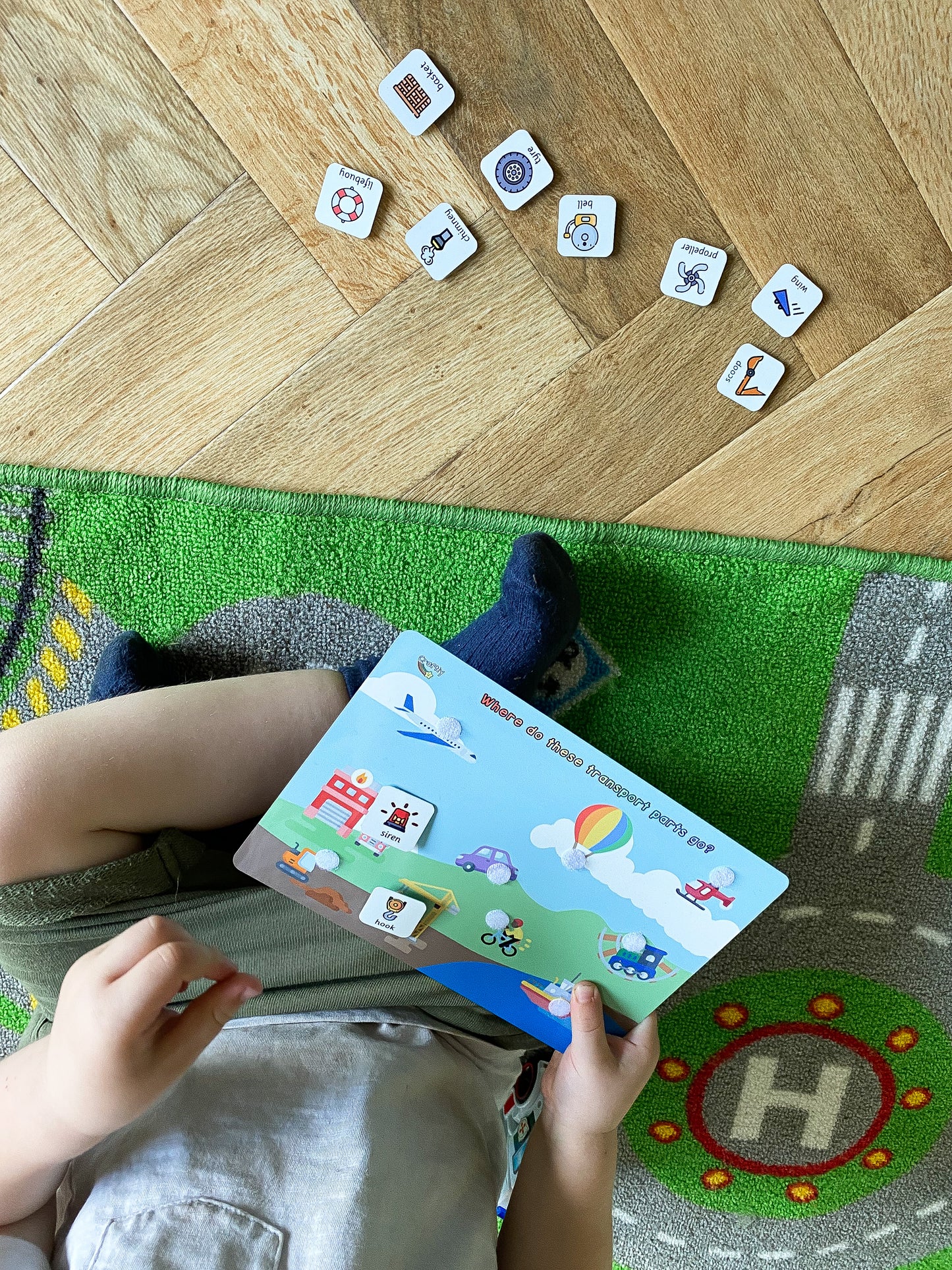 Where do these transport parts go? Matching Activity Mat