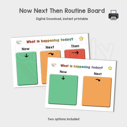 PRINTABLE Now and Next Routine Board