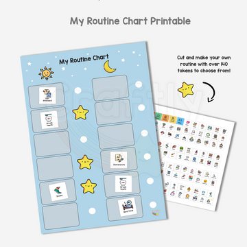Create Routine Chart Own PRINTABLE My Routine Chart – Craftly Ltd